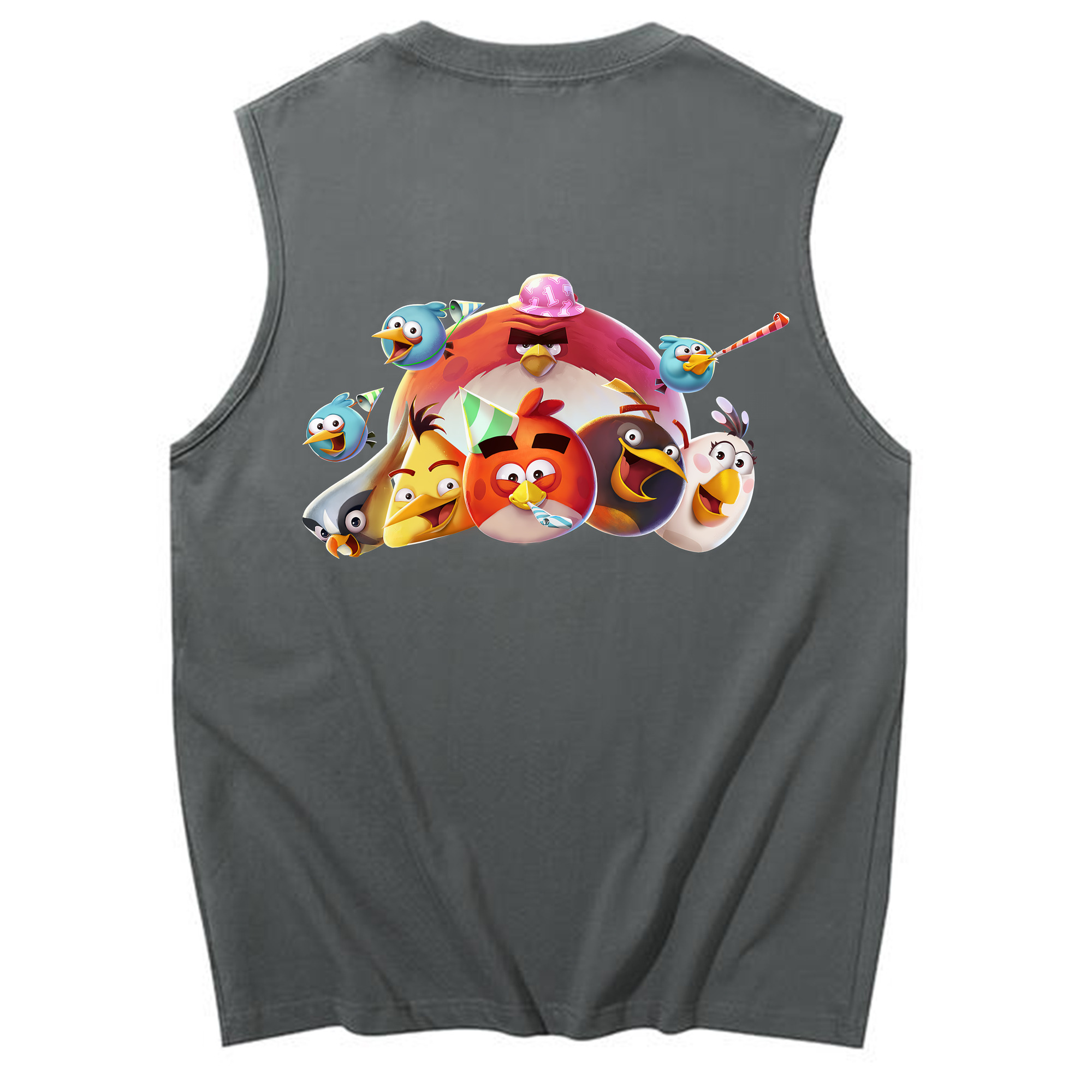 （画像用） Angry Birds アングリーバード コットン100％タンクトップ（背面プリント）